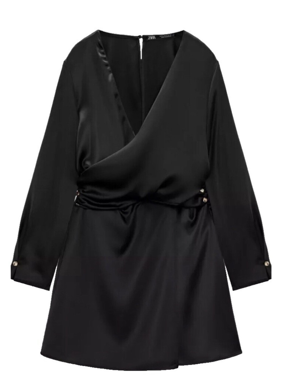 Zara Black Satin Romper